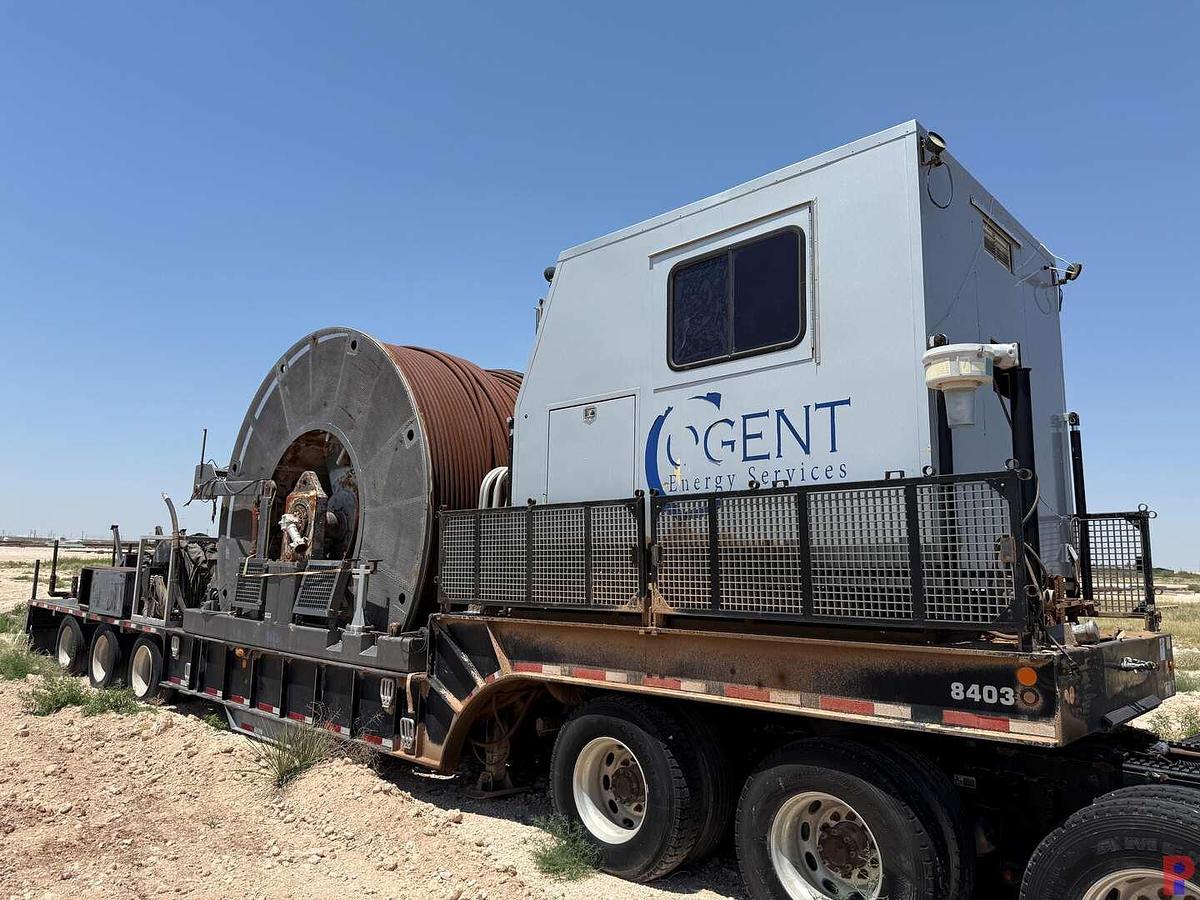 Used 2012 TOTAL EQUIPMENT AND SERVICE 15K 2” 4-AXLE COIL TUBING TRAILER