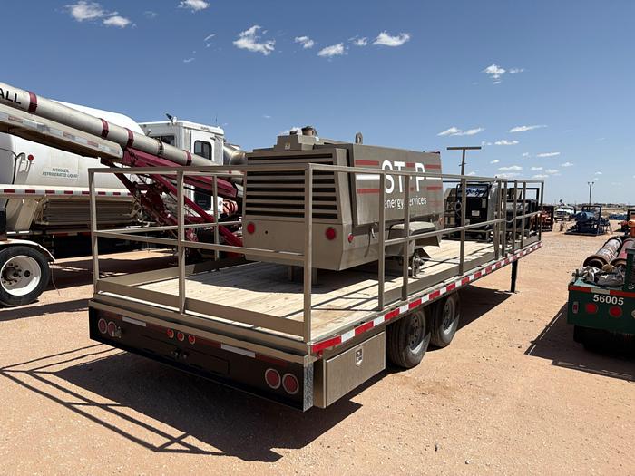 Used COLD JET SDI SELECT 60 DRY ICE BLASTER & ATLAS COPCO AIR COMPRESSOR MTD ON T/A GOOSENECK TRAILER