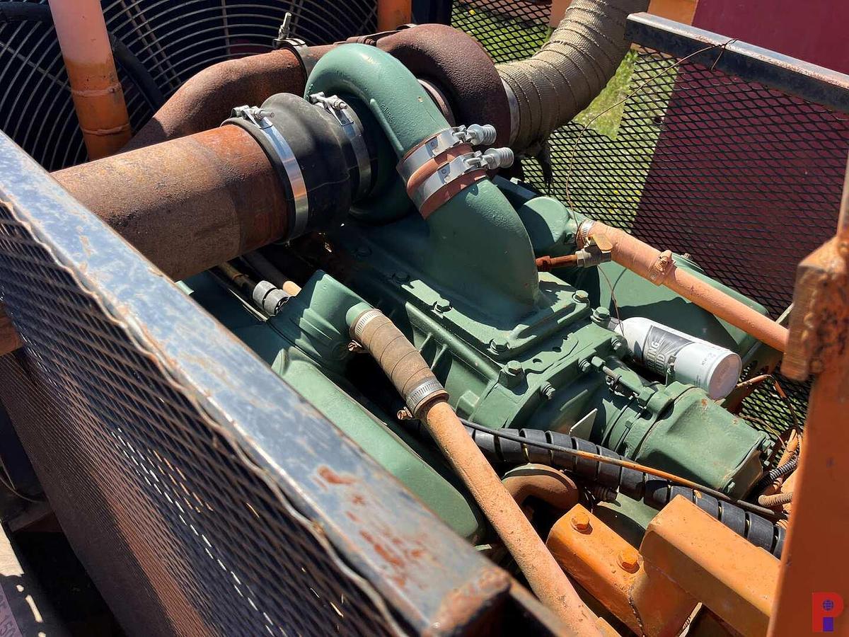 Used GARDNER DENVER PAH 5K TRIPLEX WELL SERVICE PUMP P/B DETROIT 8V92T ALLISON TRANS, SKIDDED
