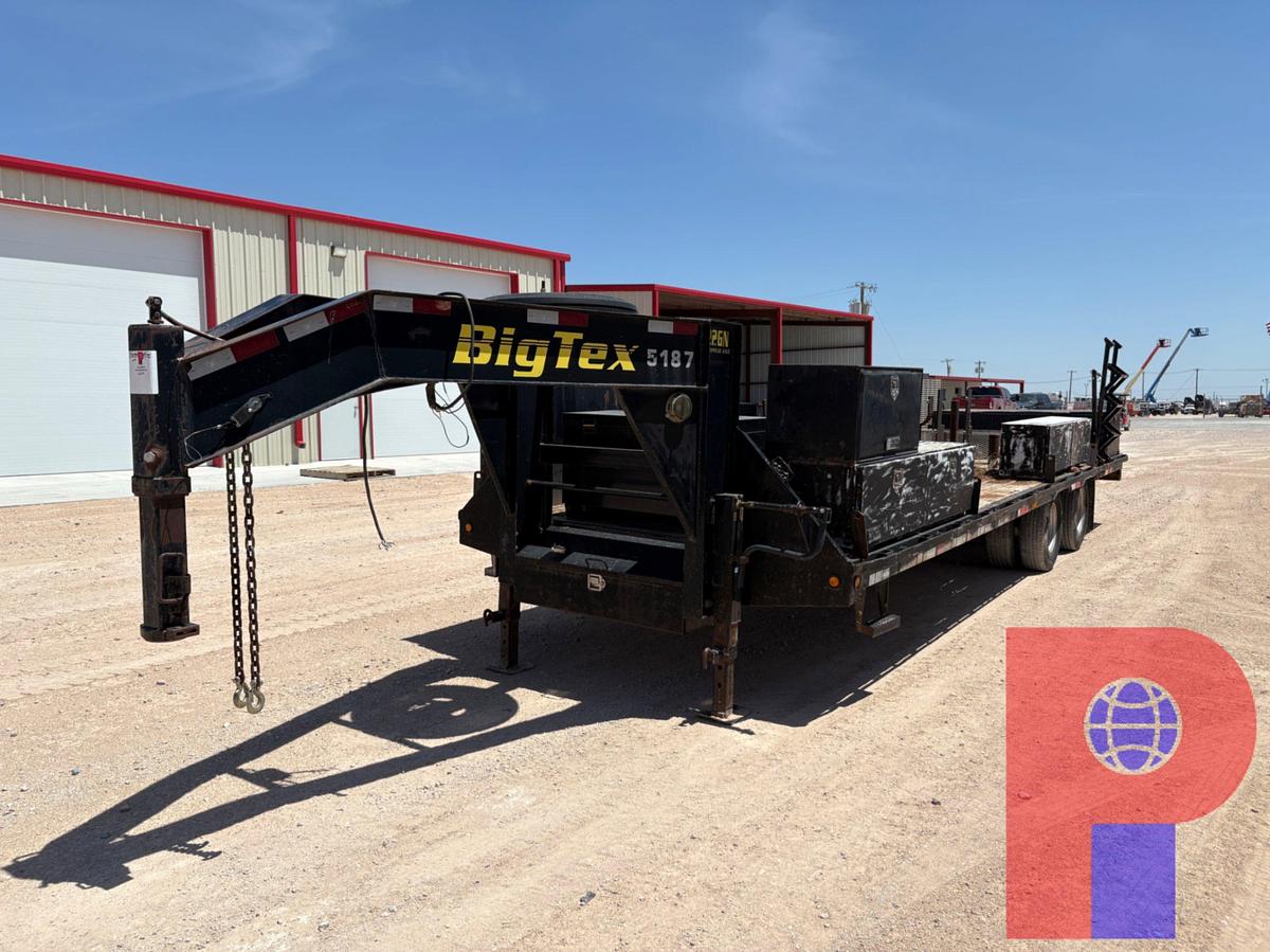 Used 2012 BIG TEX 26’ X 102” T/A GOOSENECK TOOL TRANSPORT TRAILER