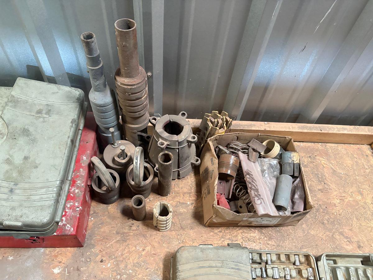 Used (3) crescent socket sets w/ assorted lift nubbins, slip parts, etc.
