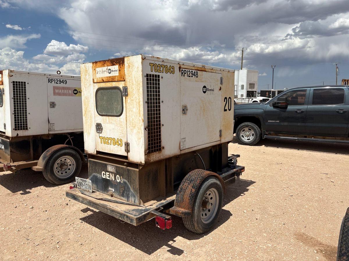Used 2013 WARREN POWER SYSTEMS NPS-P-20 20KW S/A BUMPER PULL TOWABLE GENERATOR