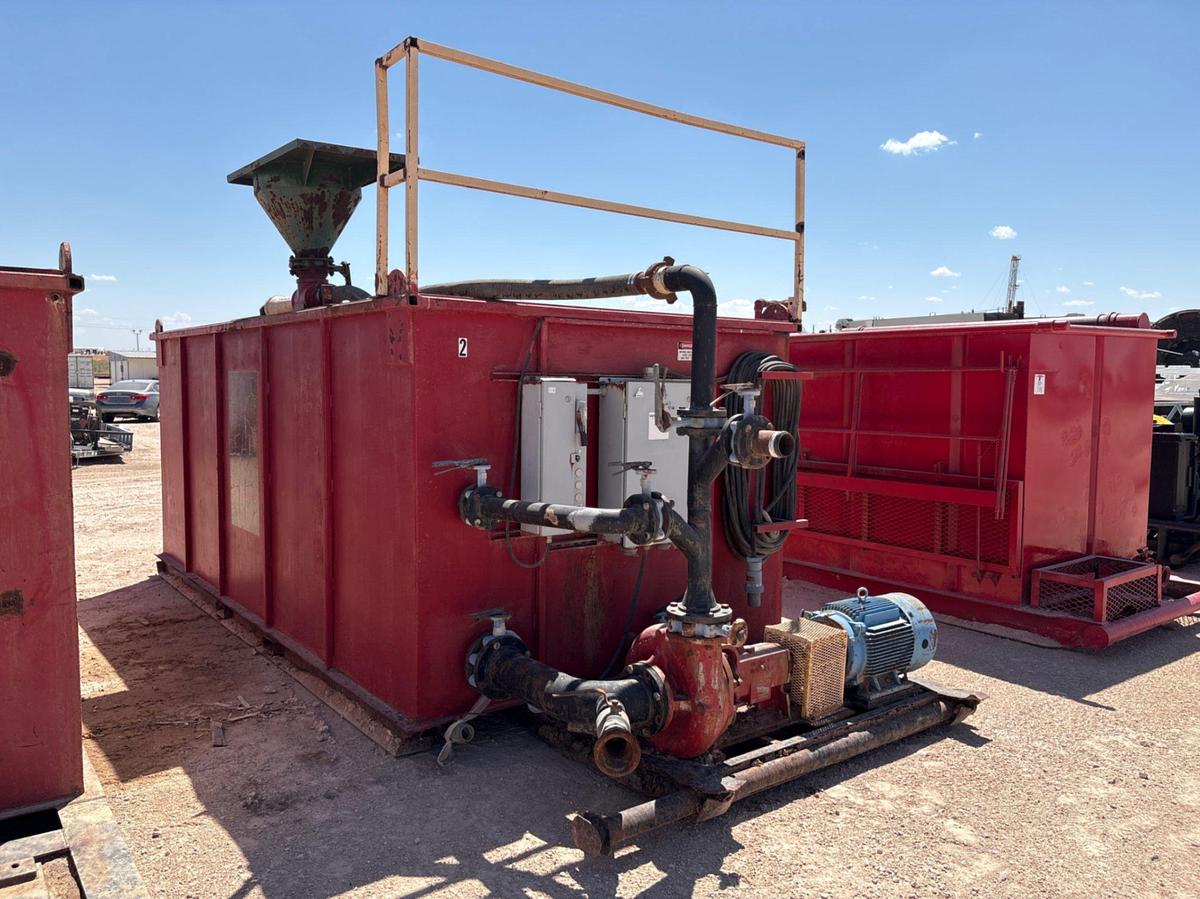 Used 16’ x 92” x 6’ open top mixing tank