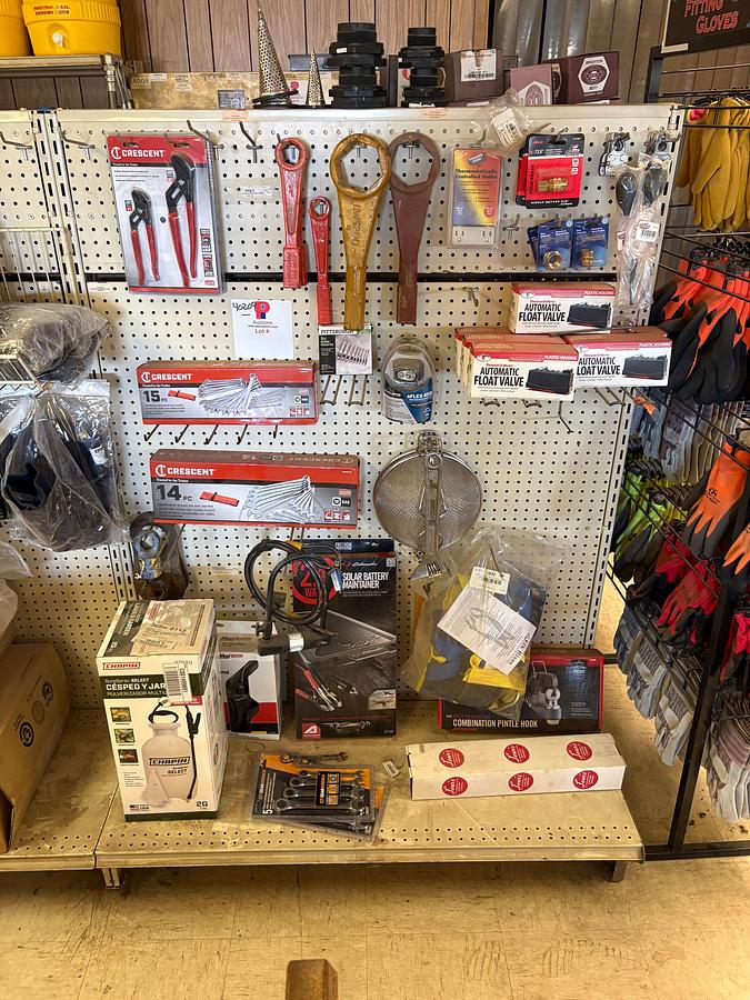 Used Hardware Contents of store shelf section