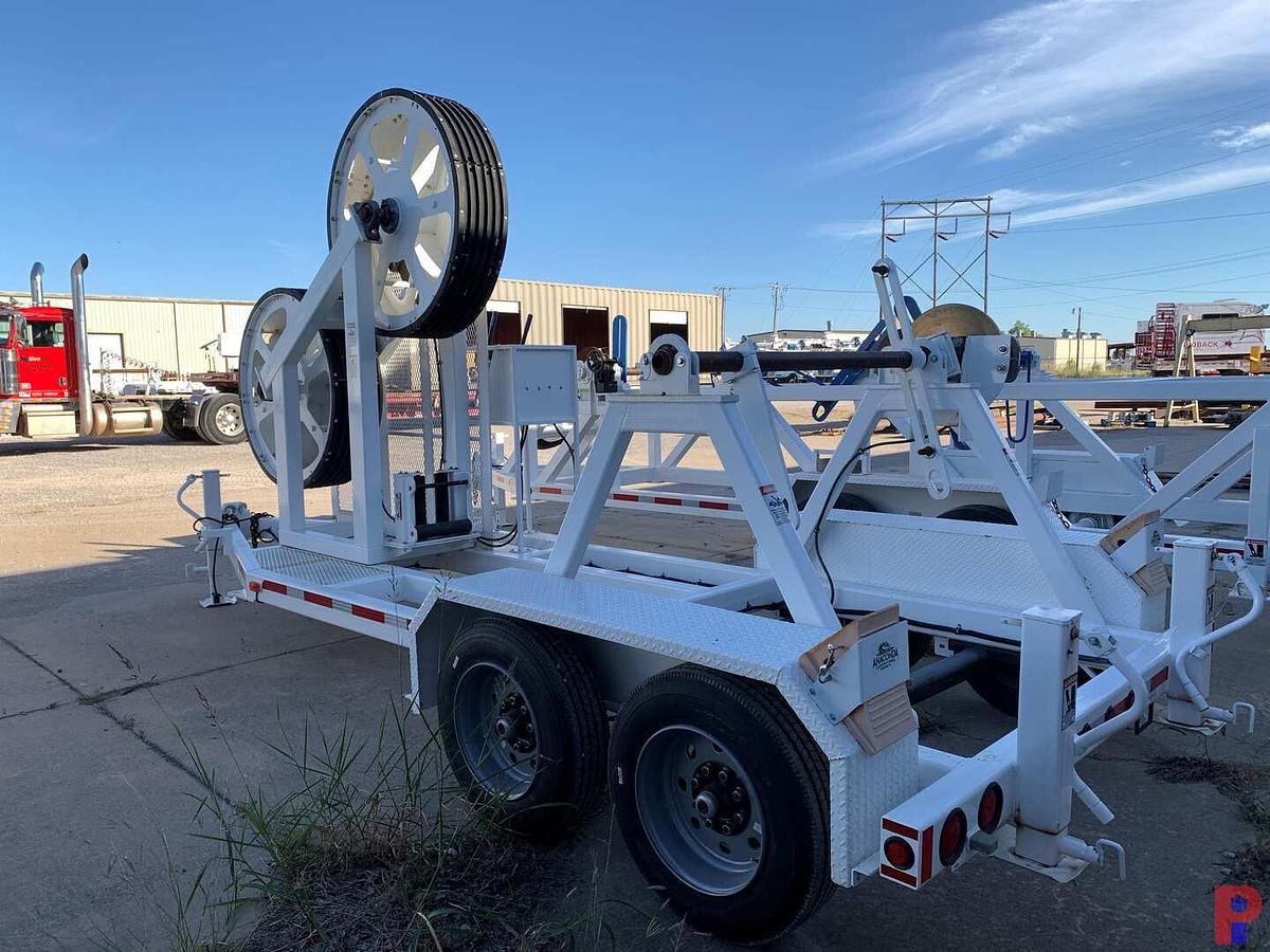 Used 2025 ANACONDA MANUFACTURING 22’ T/A PINTLE HITCH PULL / TENSIONER REEL TRAILER