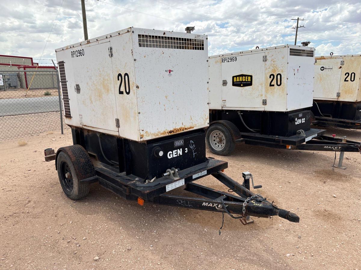 Used Warren power systems NPS-P-20 20KW S/A bumper pull generator