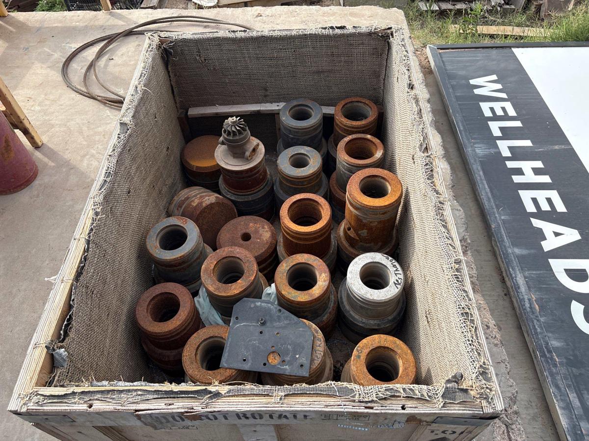 Used Crate of (18) assorted test hangers