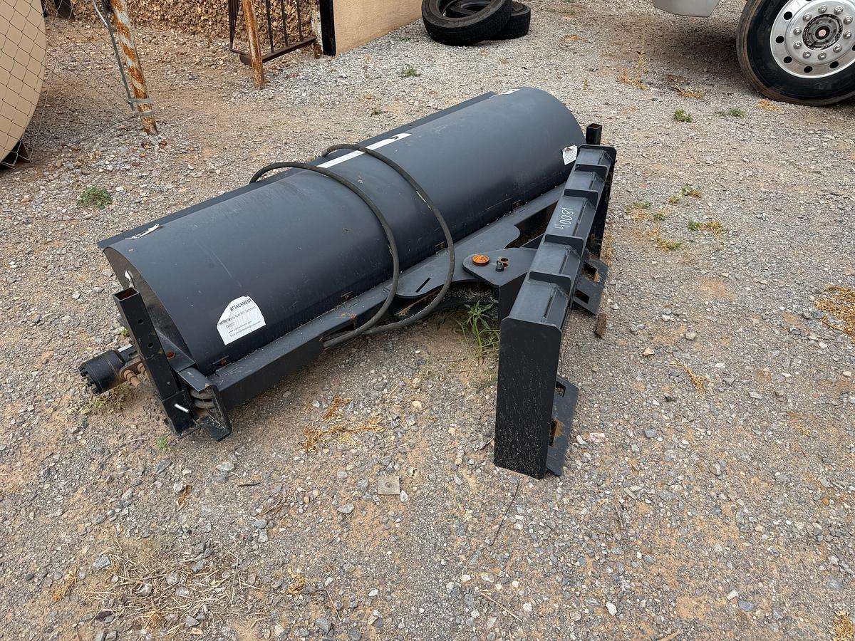 Used 6’ skid steer broom attachment