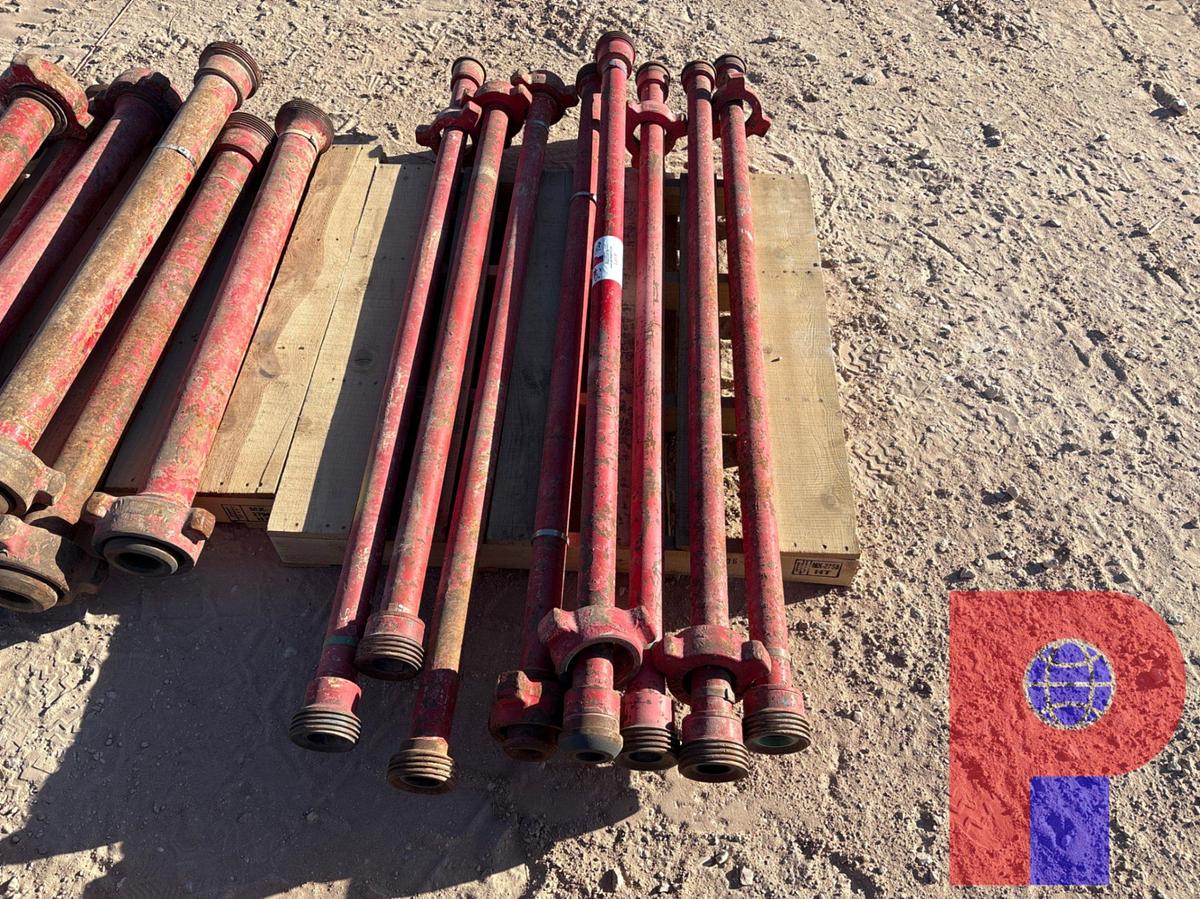 Used (8x$) 2” x 6’ jts 1502 flow iron