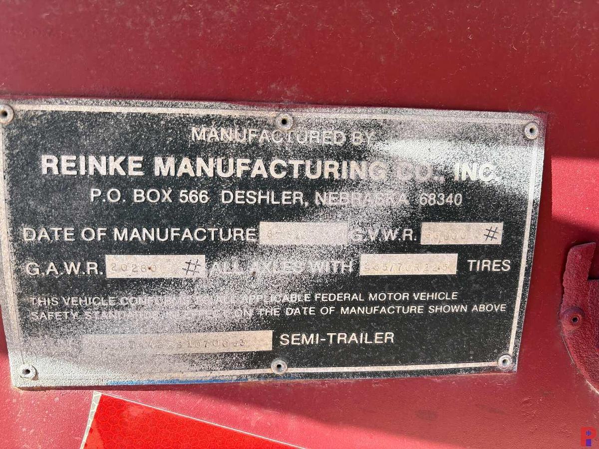 Used 1995 REINKE TRAILERS T/A CHEMICAL TRANSPORT TRAILER