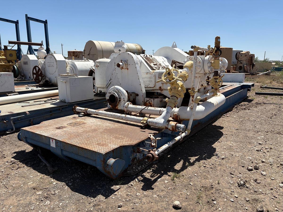 Used Gardner Denver pz9 triplex mud pump, mtd on 35’ x 12’ skid