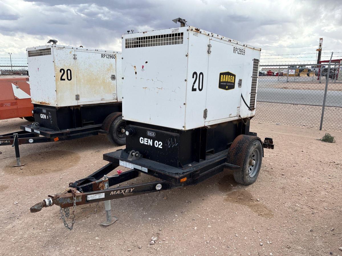 Used 2013 WARREN POWER SYSTEMS NPS-P-20 20KW S/A TOWABLE GENERATOR