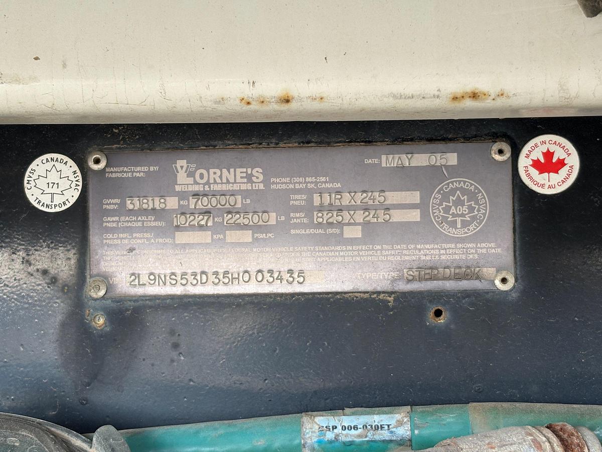 Used 2005 LORNE’S 3-AXLE CS&P QUINTAPLEX NITROGEN PUMP TRAILER