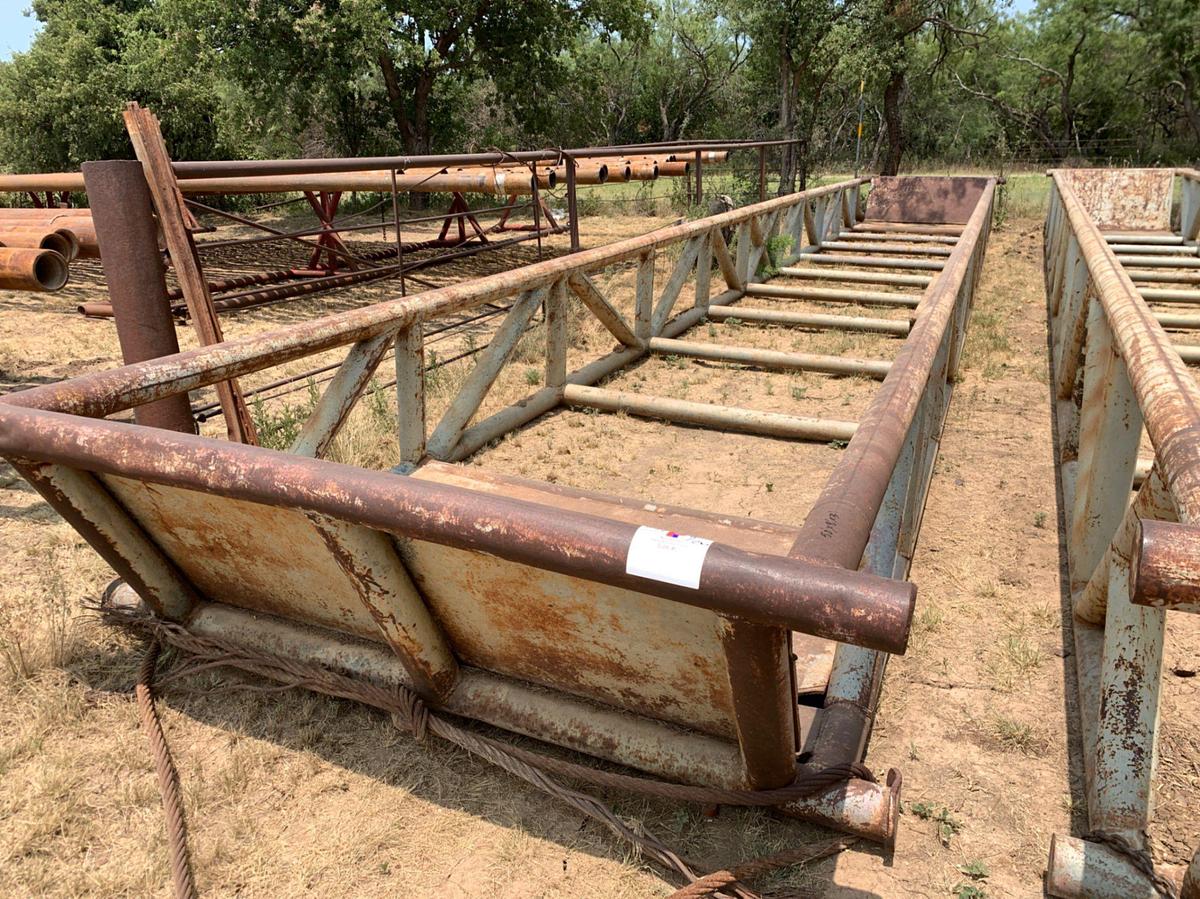 Used 50’ x 8’ x 3’ Skidded Pipe Tub