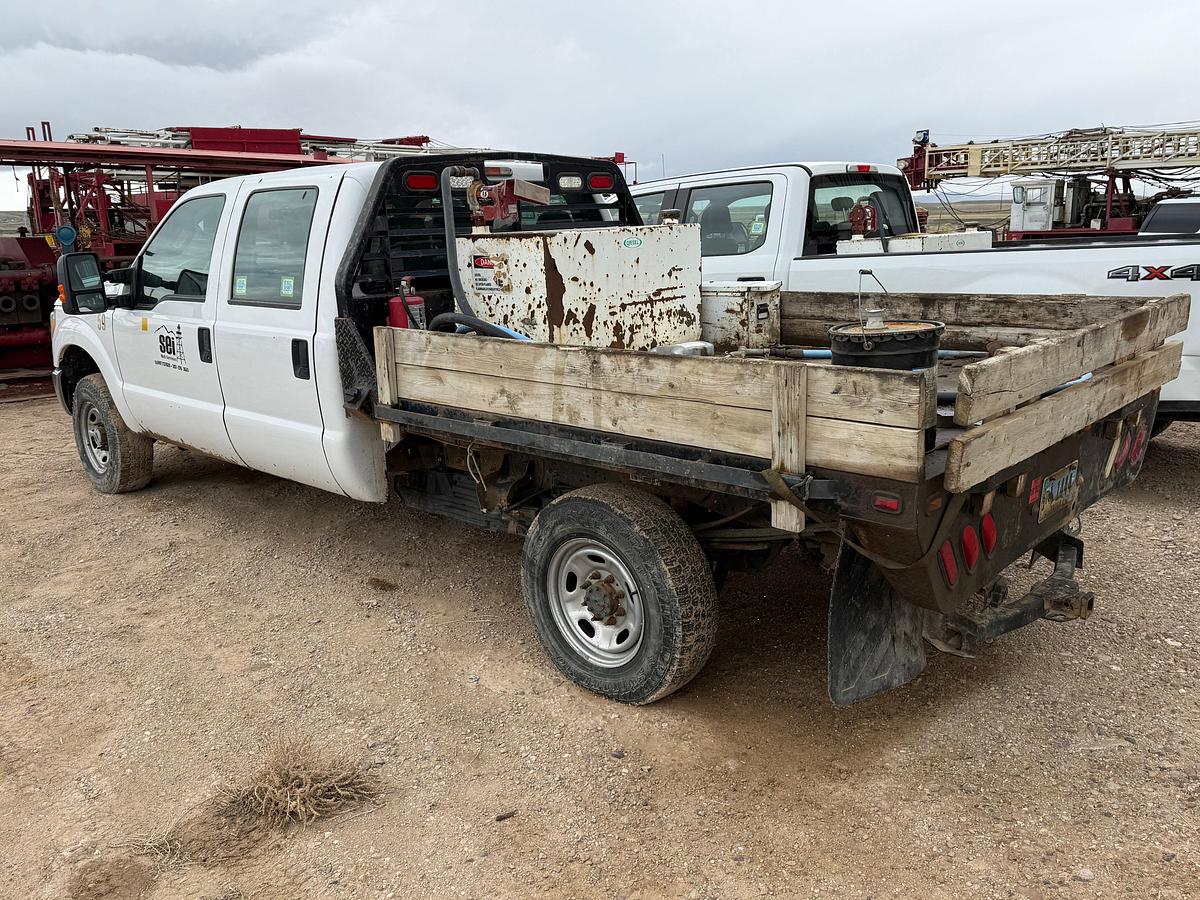 Used 2015 FORD F-250 XL SD 4WD CREW CAB FLATBED PICKUP TRUCK