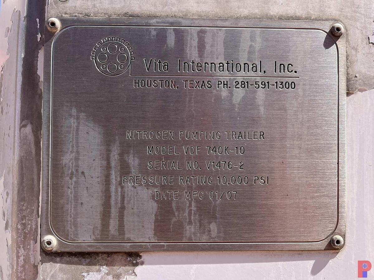 Used 2007 VITA INTERNATIONAL VDF 740K-10 10,000PSI NITROGEN PUMPING TRAILER