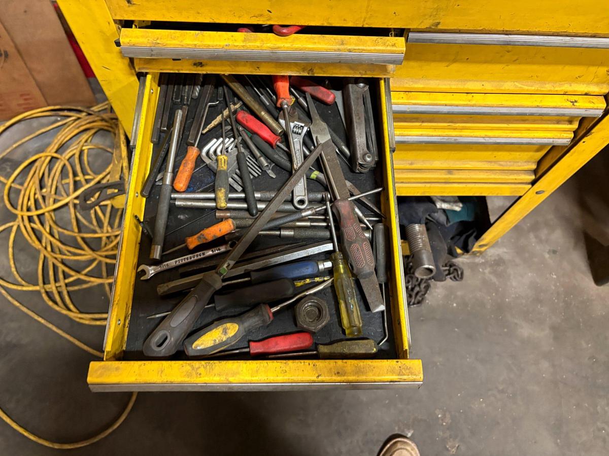 Used US GENERAL 5-DRAWER ROLLING TOOL BOX W/ CONTENTS