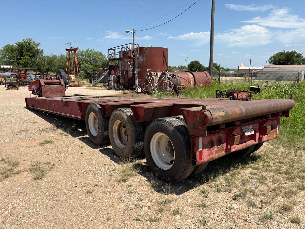 Used 1981 AZTEC 45’ X 96” 3-AXLE OILFIELD LOWBOY TRAILER