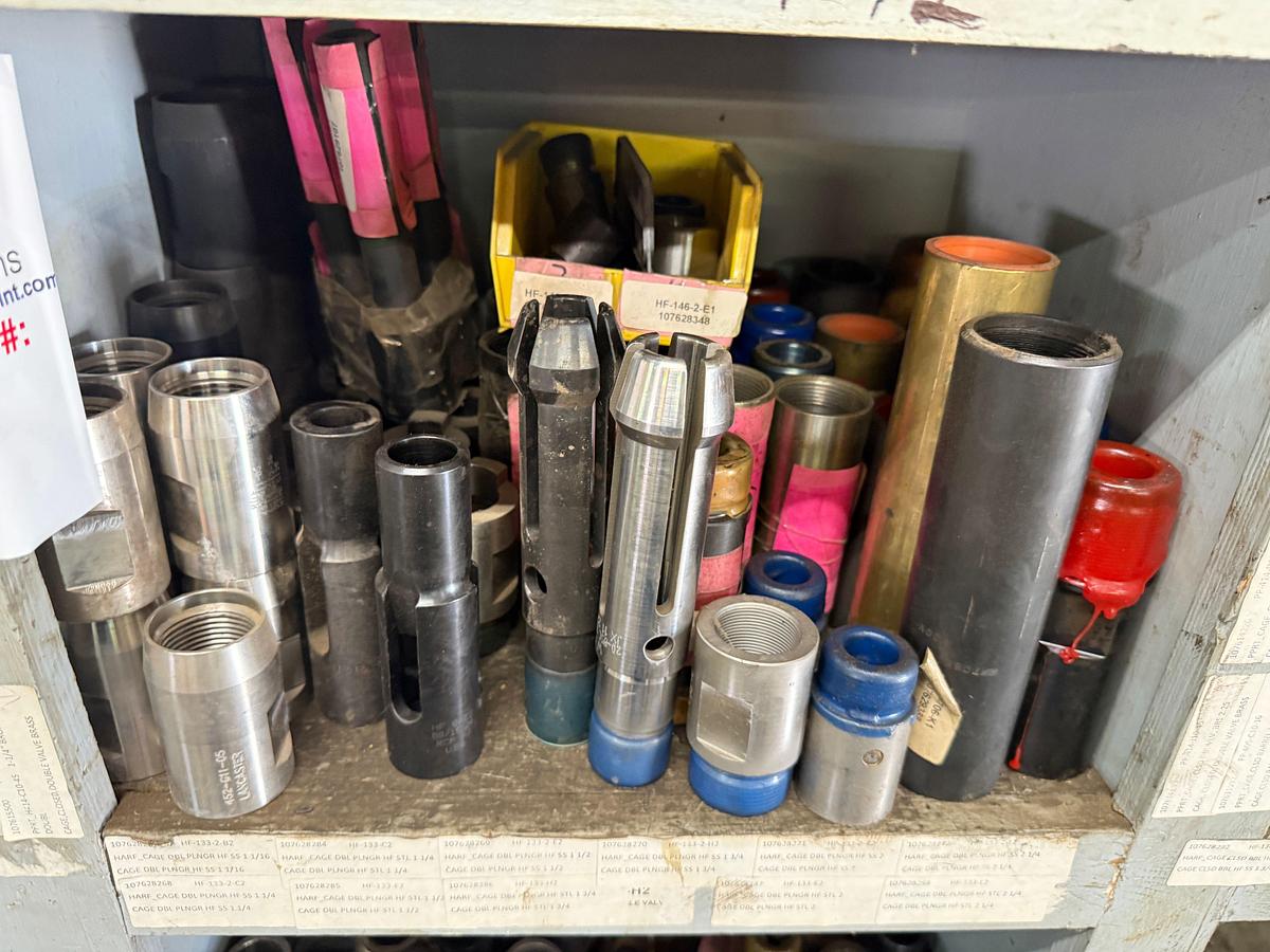 Used (120+) 1-1/2” STAINLESS STEEL GUIDES , STEEL MANUAL & MECHANICAL HOLD DOWN, GUIDE CAGES, 3-WING CAGES, PULL ROD CONN, & RELATED