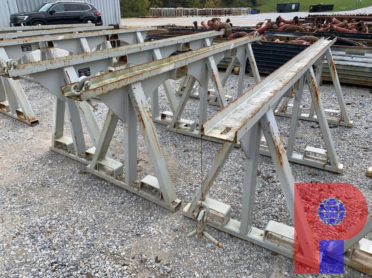 Used (3X$) 11’ X 39” TRIANGLE PIPE RACKS