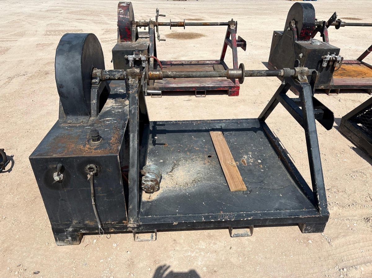 Used (3) 6’ x 5’ pneumatic powered wireline spooling skids