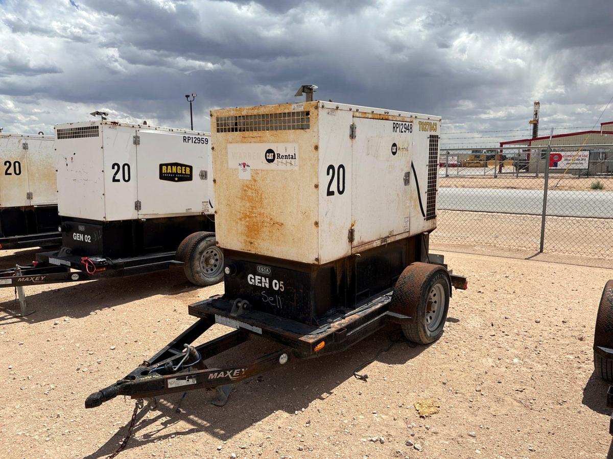 Used 2013 WARREN POWER SYSTEMS NPS-P-20 20KW S/A BUMPER PULL TOWABLE GENERATOR