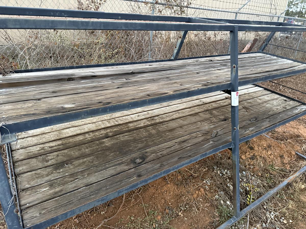 Used 12’L x 6’ W x 6’ H  2-TIER TRIANGULAR SQUARE TUBING STORAGE RACK