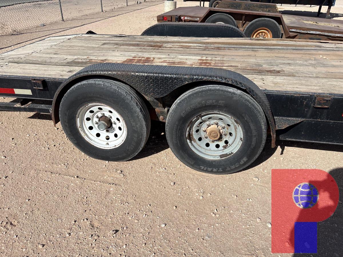 Used SHOPBUILT 20’ X 7’ T/A BUMPER PULL CAR HAULER TRAILER