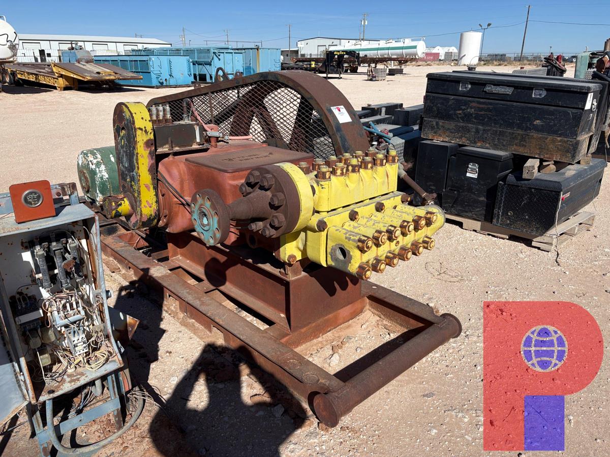 Used BETHLEHEM B-150 TRIPLEX PUMP, SKIDDED & INCOMPLETE PRESSURE WASHER SKID