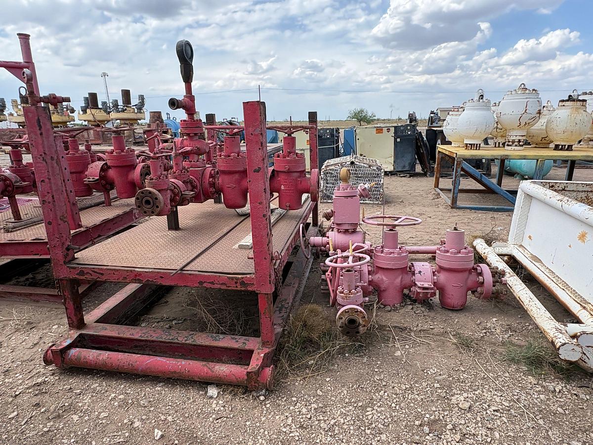 Used 5k choke manifold w/ transport skid