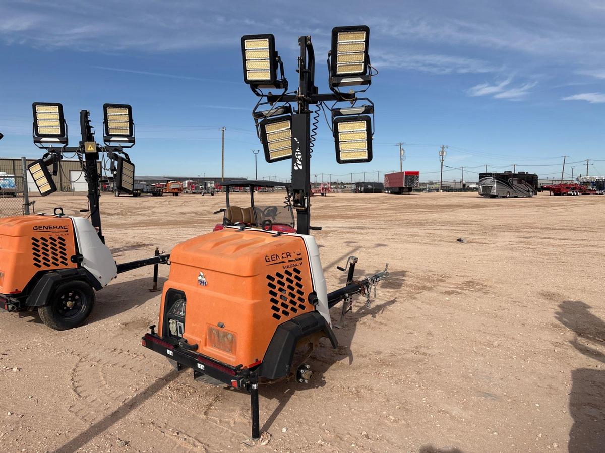 Used 2018 GENERAC MLT6SMD 6KW S/A BUMPER PULL LED LIGHT TOWER