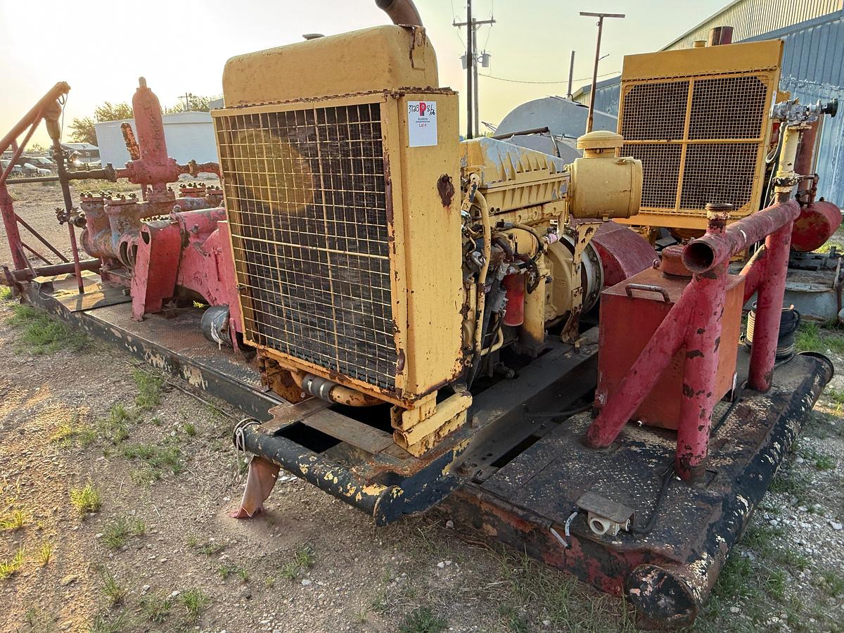 Used IDEAL C-150 DUPLEX MUD PUMP P/B CATERPILLAR 3306TA, SKIDDED