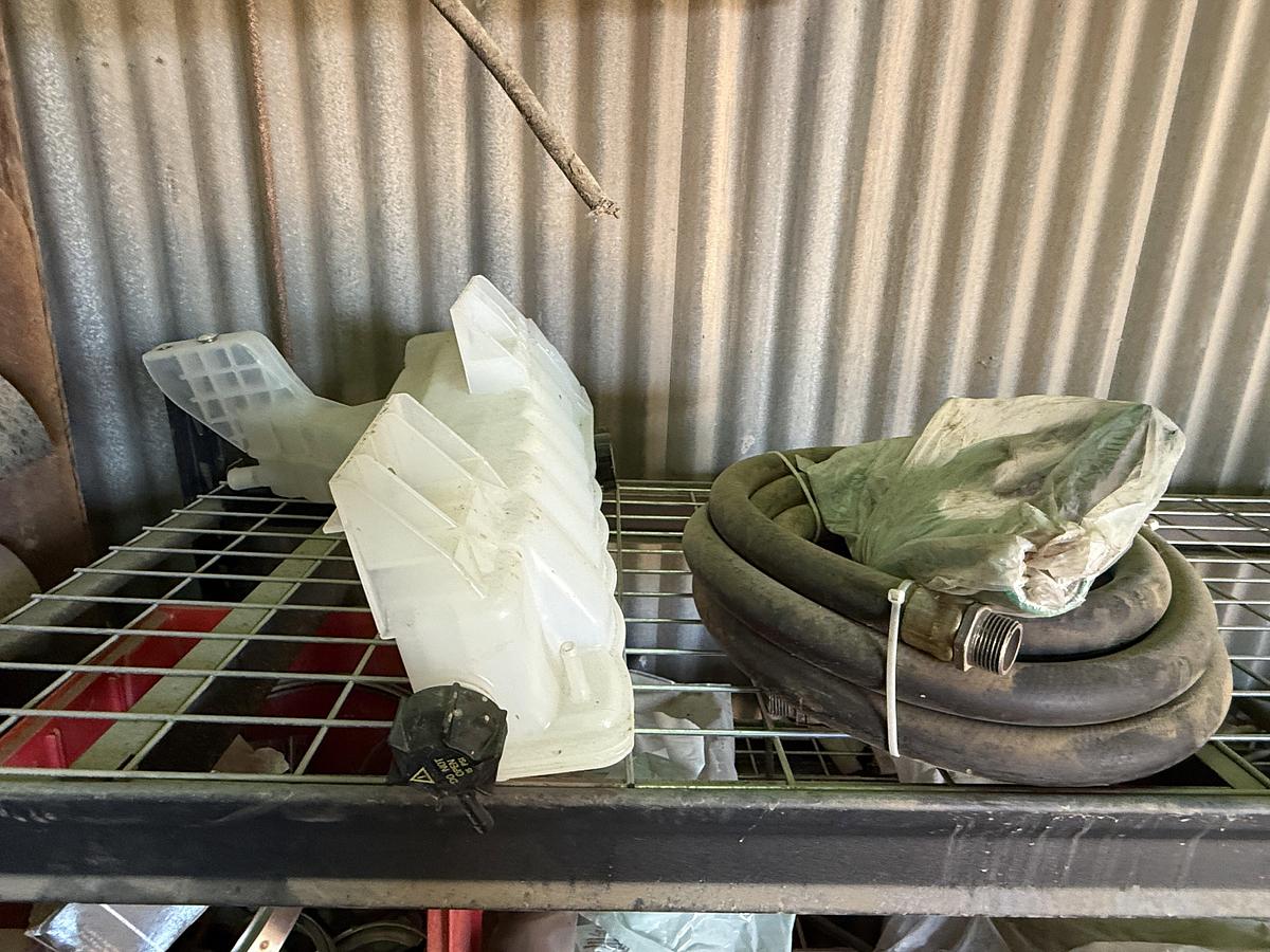 Used (1) 112-BIN BOLT BIN, (1) 77”L X 24”W X 78”H 4-SHELF RACK, (10) DURHAM SLIDE-OUT COMP. BOXES, ALL W/ TRUCK PARTS & RELATED