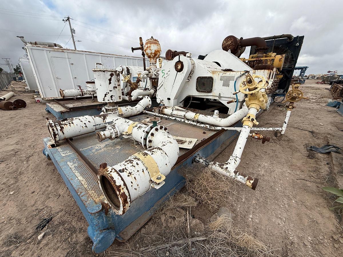 Used 2011 GARDNER DENVER PZ11 TRIPLEX DRILLING MUD PUMP P/B CATERPILLAR 3512, SKIDDED
