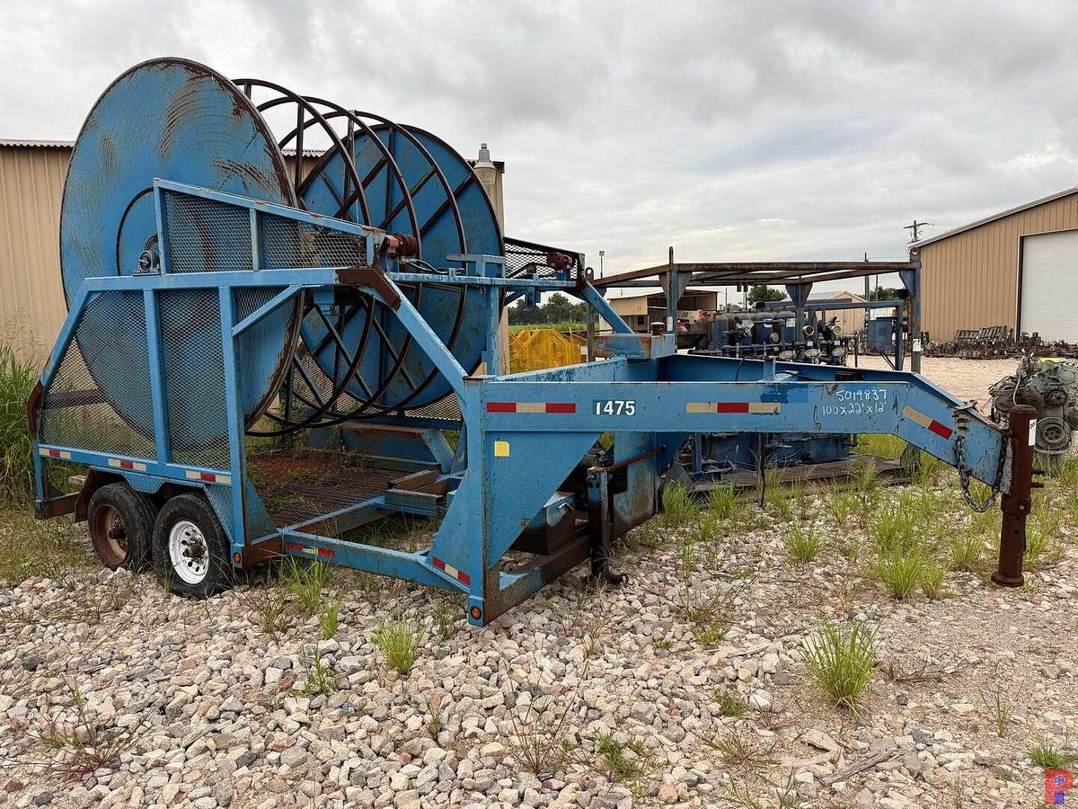 Used 2015 UNITED TRAILER 22’ X 102” T/A GOOSENECK HYDRAULIC REEL TRAILER