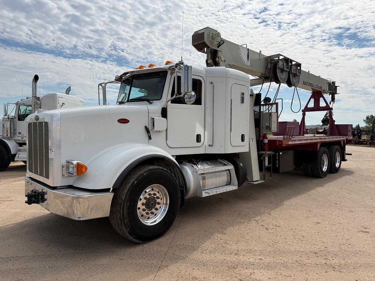 Used 2015 PETERBILT 365 TA NATIONAL CRANE 800D 23-TON BOOM TRUCK CRANE