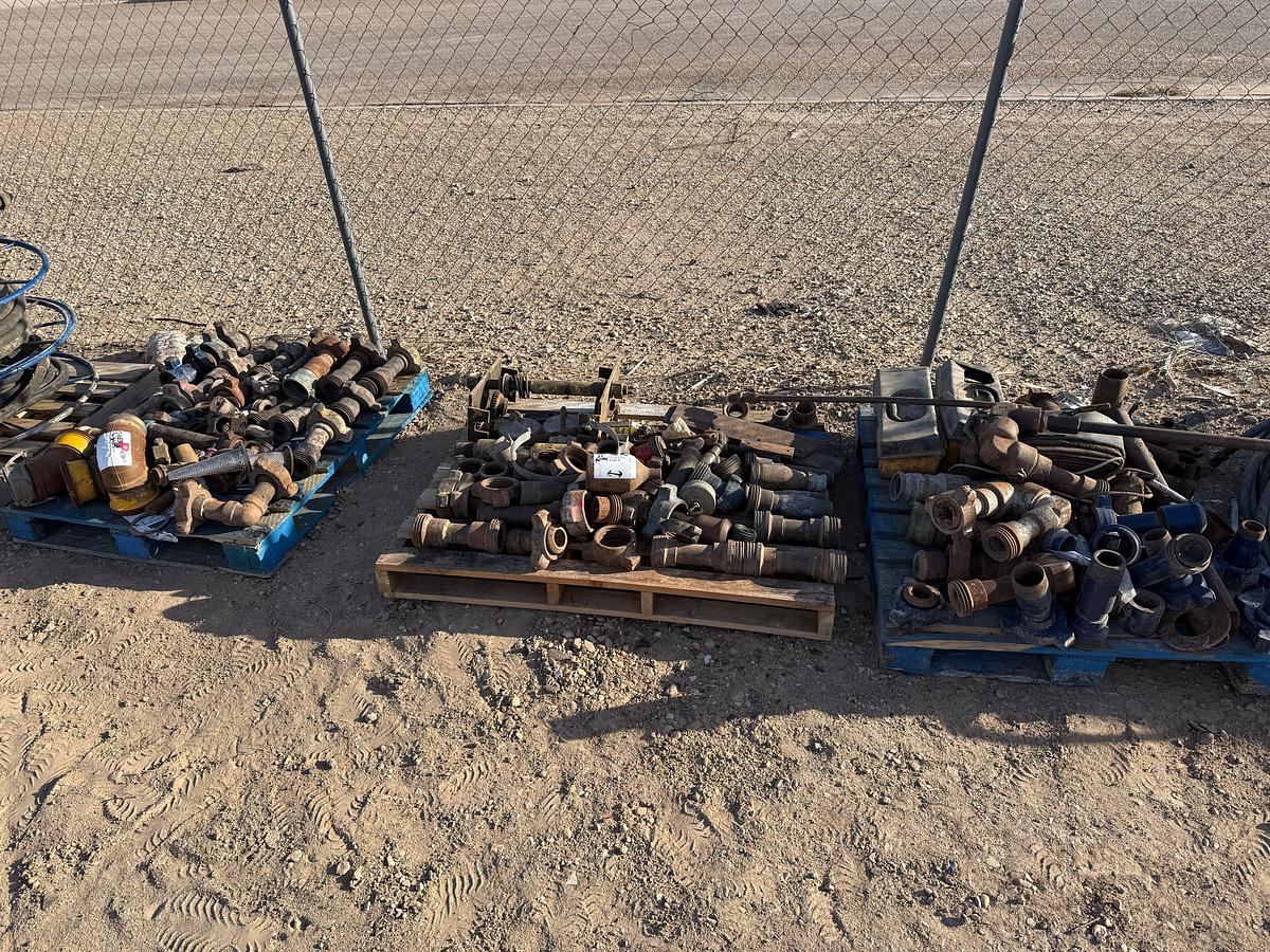 Used (3) PALLETS OF ASSORTED 2” FLOW IRON FITTINGS & VARIOUS OTHER CONNECTORS
