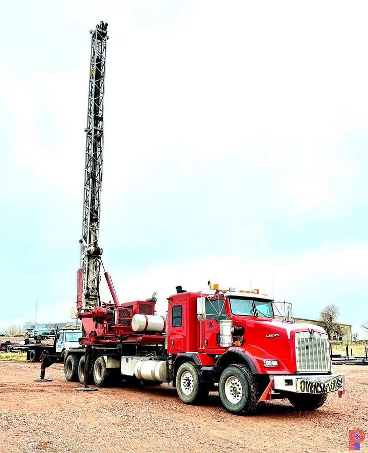 Used 2012 WATSON 2500 TM FOUNDATION / RAT HOLE DRILLING RIG MTD. ON 2012 KENWORTH T800 TWIN STEER TRI-DRIVE