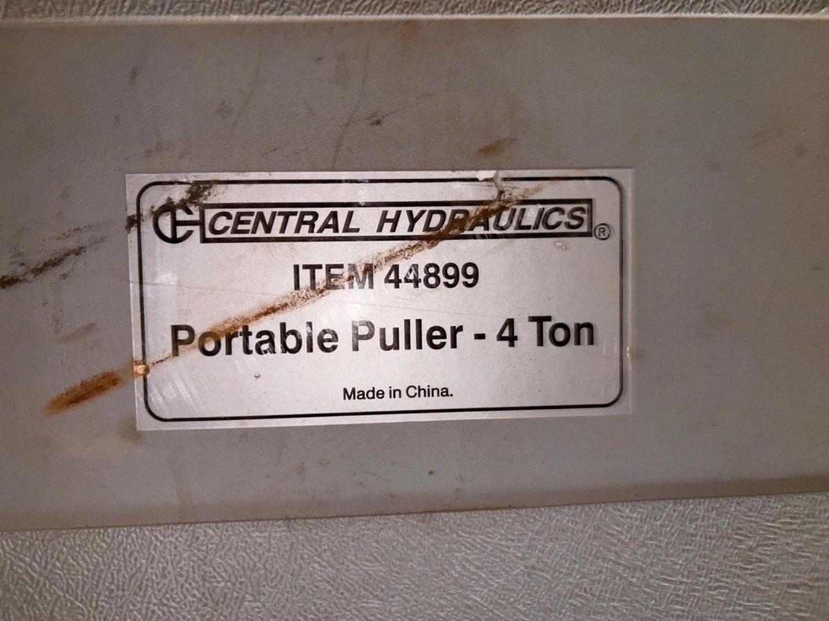 Used Central hydraulics 10-ton & 4-ton portable pullers & Pittsburgh 1” drive socket set