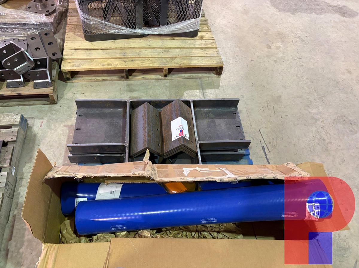 Used (14 PALLETS) OF ASSORTED FRAC PUMP/BLENDER TRAILER MFG PARTS