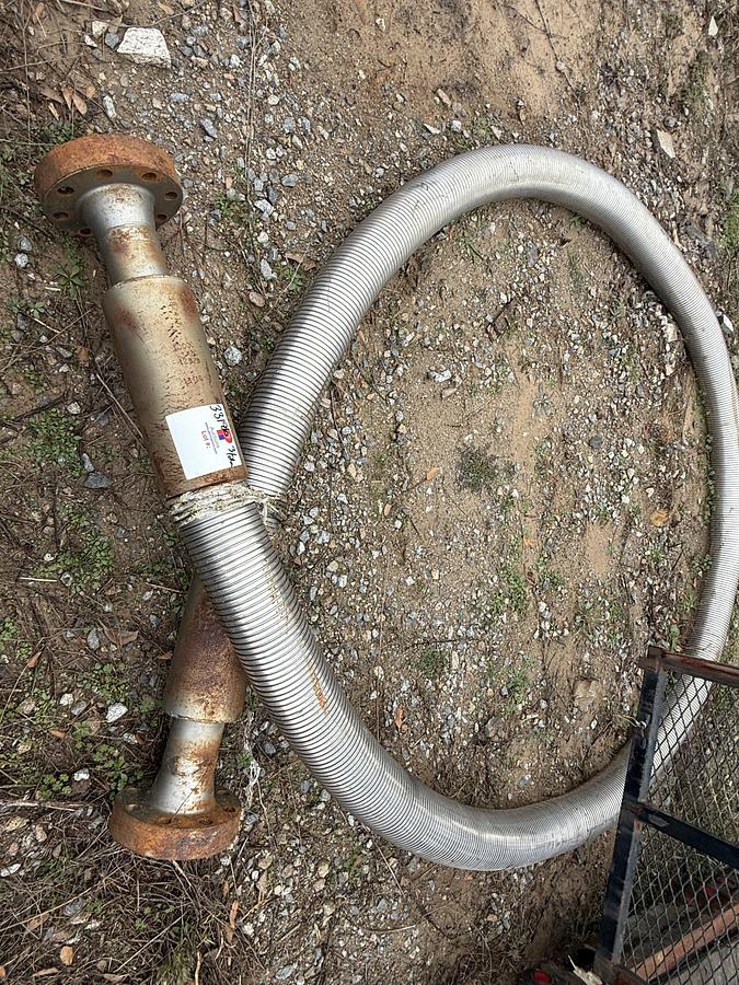 Used 3” X 30’ STAINLESS STEEL 10K WP PRESSURE HOSE W/ 10K FLANGES