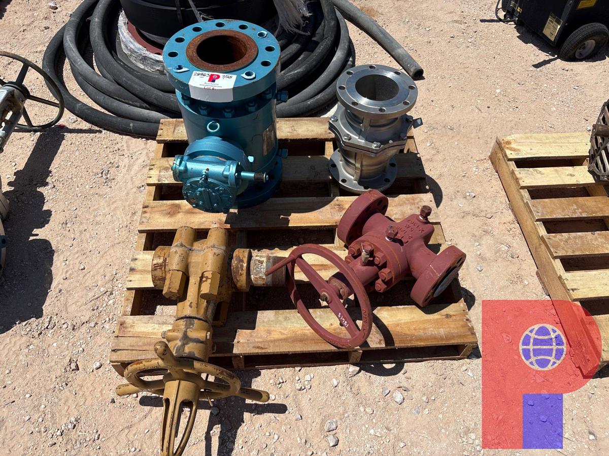 Used (5) ASSORTED SIZE GATE VALVES
