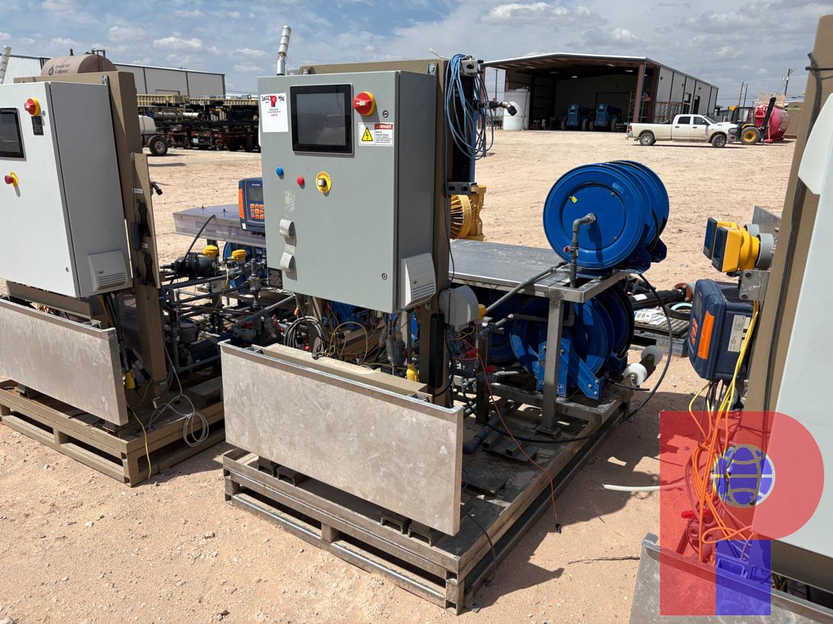 Used UNUSED 8’ X 4’ STAINLESS STEEL CHEMICAL PUMP SKID