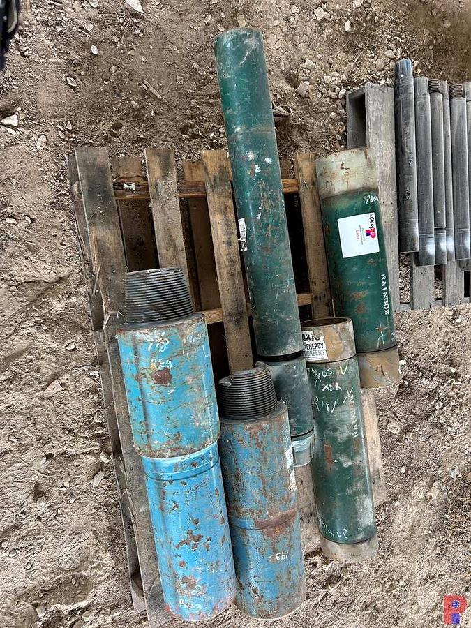 Used PALLET W/ 7-5/8” REG BOX & PIN END SUBS, (2) 7-3/8” X  7-5/8” BOX & PIN END SUBS
