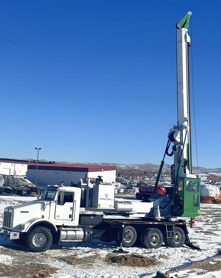 Used SPIRADRILL MHD 80 (REFURBISHED IN 2024) VERTICAL DRILL MTD. ON 2012 KENWORTH T800 TRI AXLE TRUCK