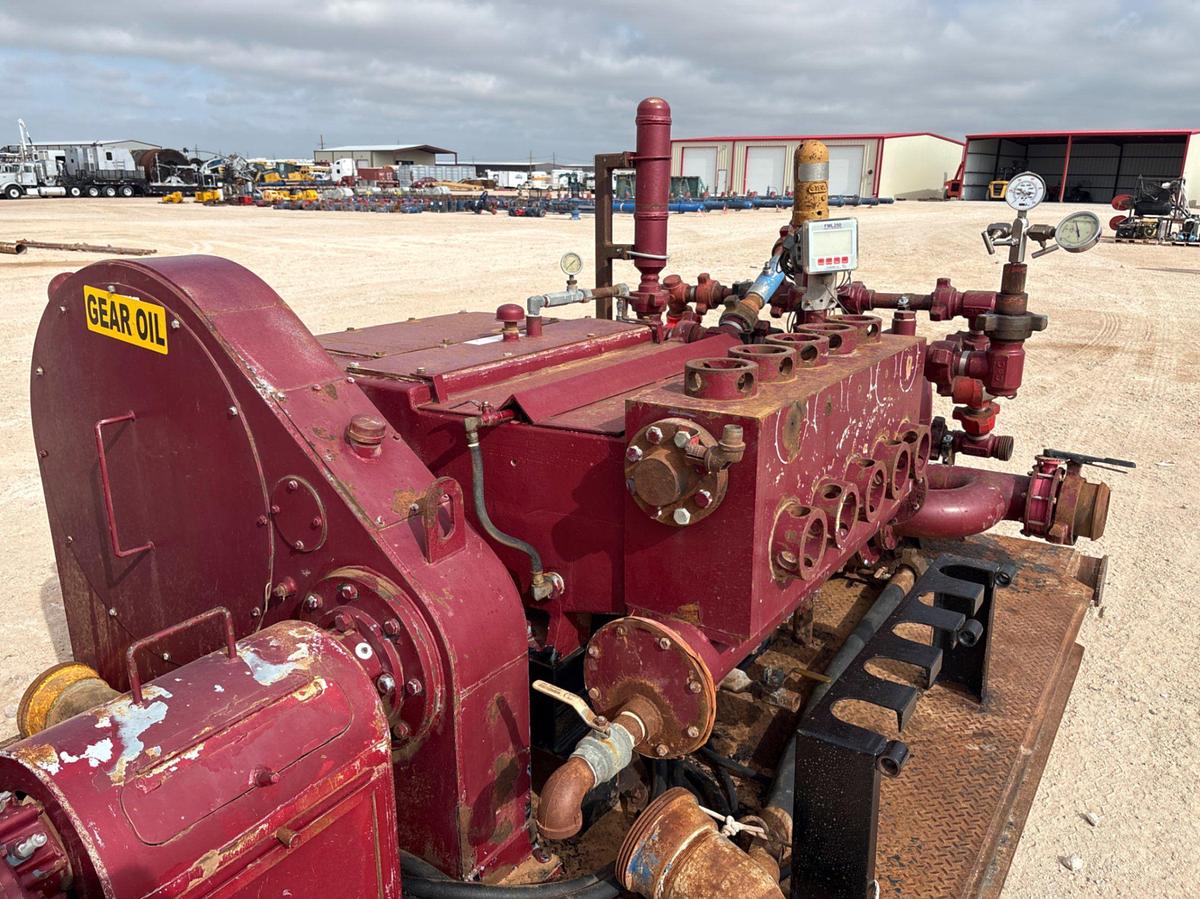 Used Harlow sammons HSJWS-5S Quintaplex pump, skidded