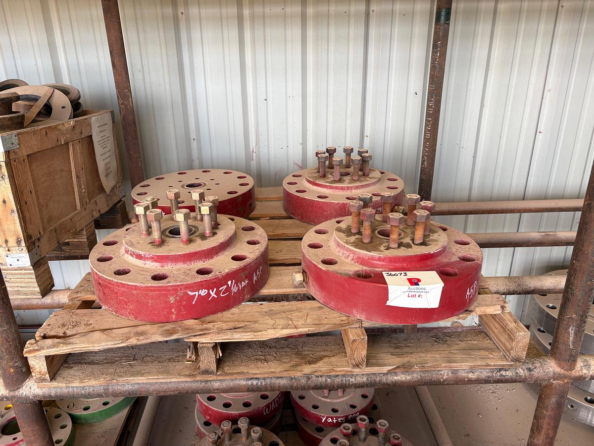 Used (3 pallets) assorted adapter flanges