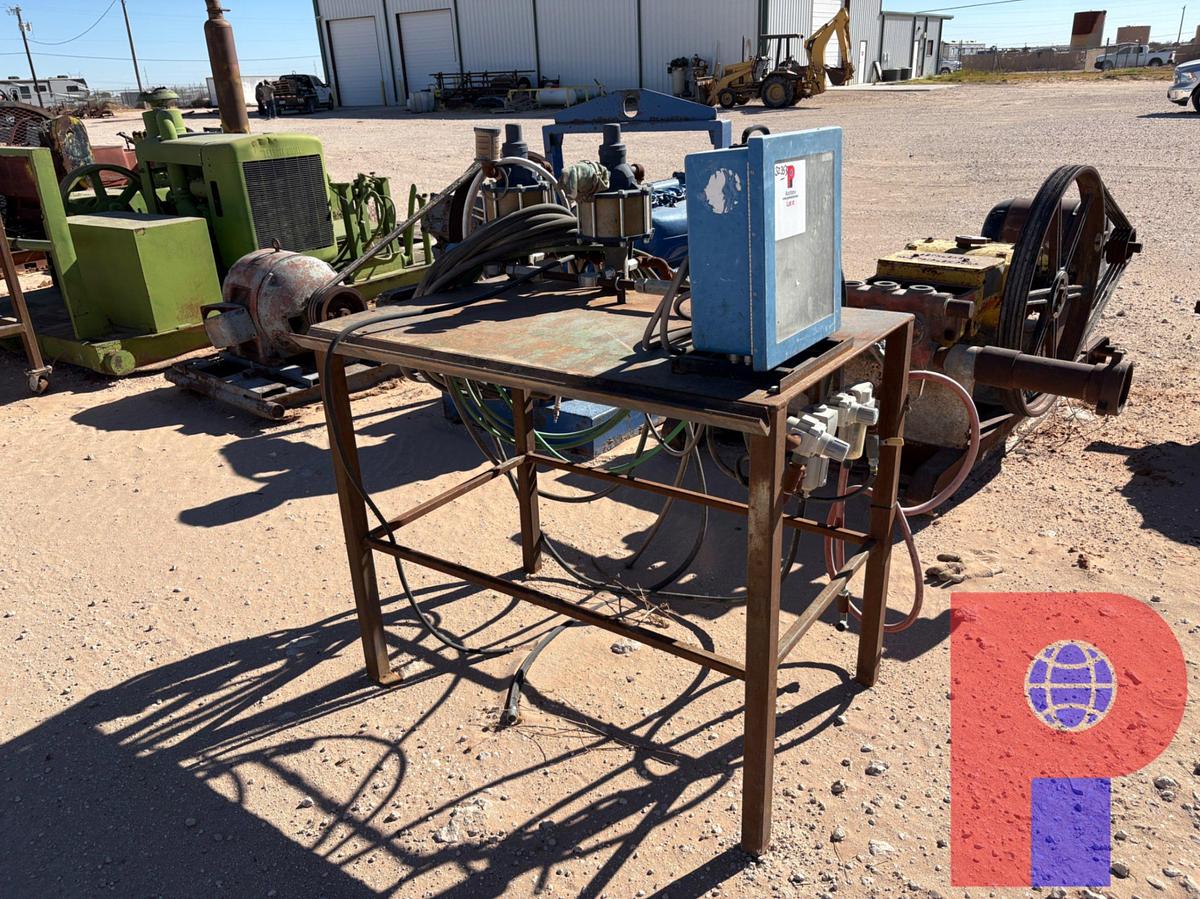 Used PRESSURE TEST UNIT & SHOP TABLE
