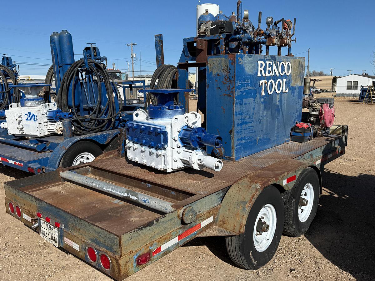 Used 7-1/16 REEDY 5M 2-7/8 HYD BOP 3-STATION MTD ON 1999 HMDE T/A BP ACCUMULATOR CLOSING UNIT TRAILER