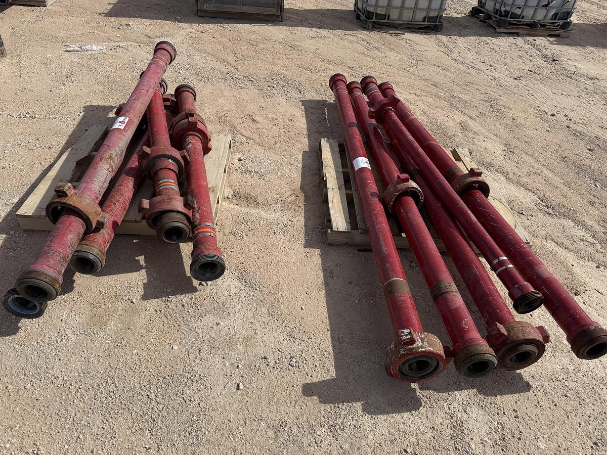 Used (10 X $) (4) 4” X 15’L, (2) 8’L, (3) 6’L, (1) 3” X 6’L FIG 1502 15K WP FLOW IRON